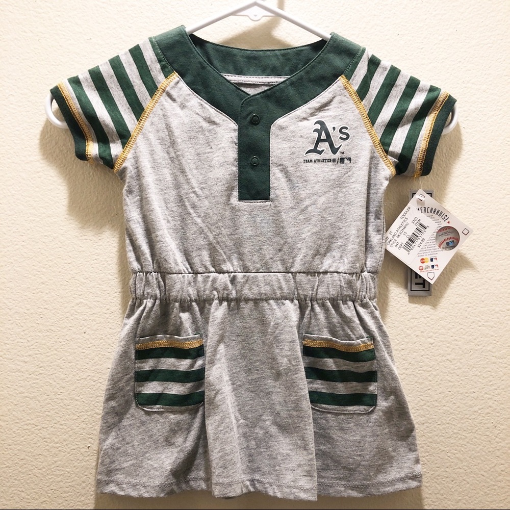 NWT Oakland A’s Baseball Team Toddler Dress